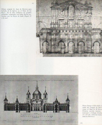 LAMINA V17765: Pierre Perret seccion de entrada del Templo del Escorial