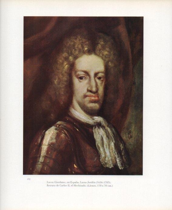 LAMINA V17758: Retrato de Carlos II el Hechizado por Luca Giordano o Lucas Jordan