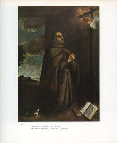 LAMINA V17755: San Pedro Alcantara por Zurbaran