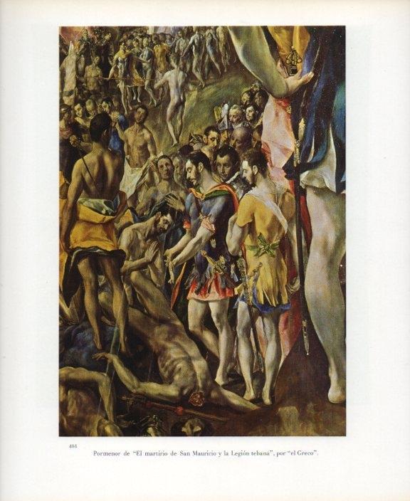 LAMINA V17771: Detalle El martirio de San Mauricio y la Legion tebana por el Greco