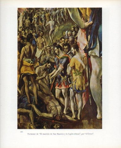 LAMINA V17771: Detalle El martirio de San Mauricio y la Legion tebana por el Greco