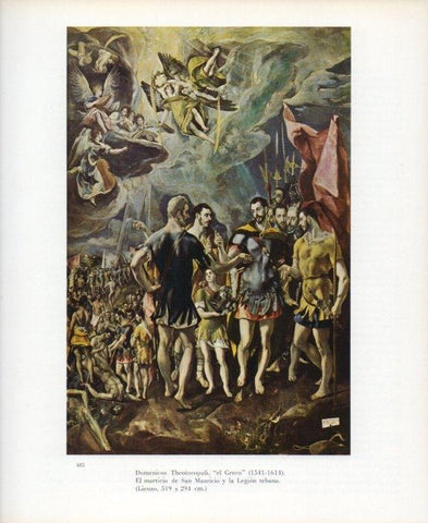 LAMINA V17773: El martirio de San Mauricio y la Legion tebana por el Greco
