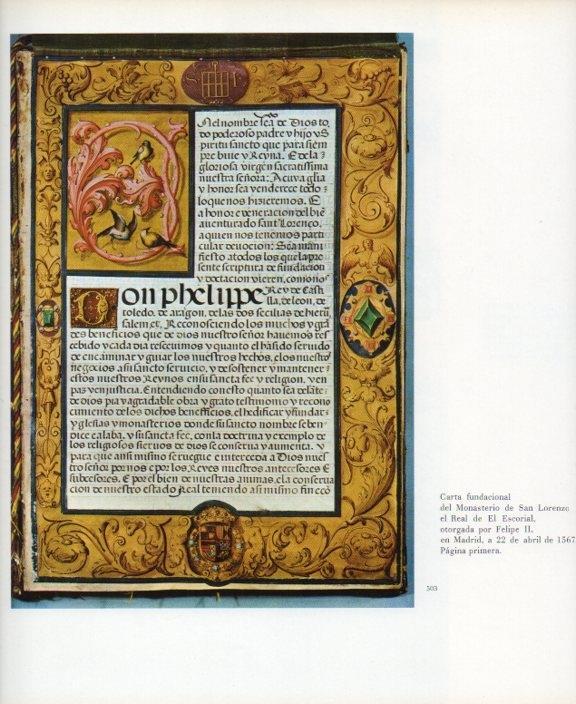 LAMINA V17779: Carta fundacional del Monasterio del Escorial de 1567