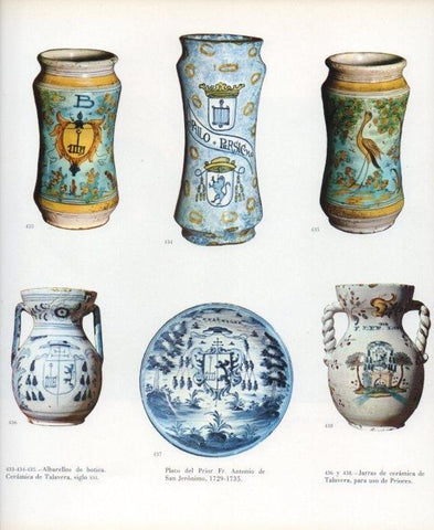 LAMINA V17752: Ceramicas de Talavera siglo XVI
