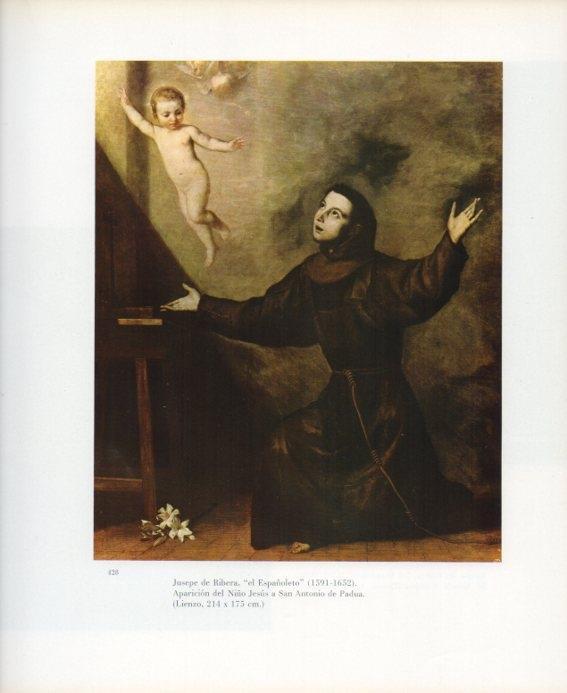 LAMINA V17750: Aparicion del Niño Jesus a San Antonio de Padua por el Españoleto