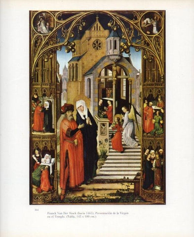 LAMINA V17725: Presentacion de la Virgen en el Templo por Van Der Stock
