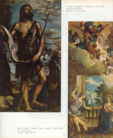 LAMINA V17743: San Juan Bautista por Tiziano y La Anunciacion por Verones