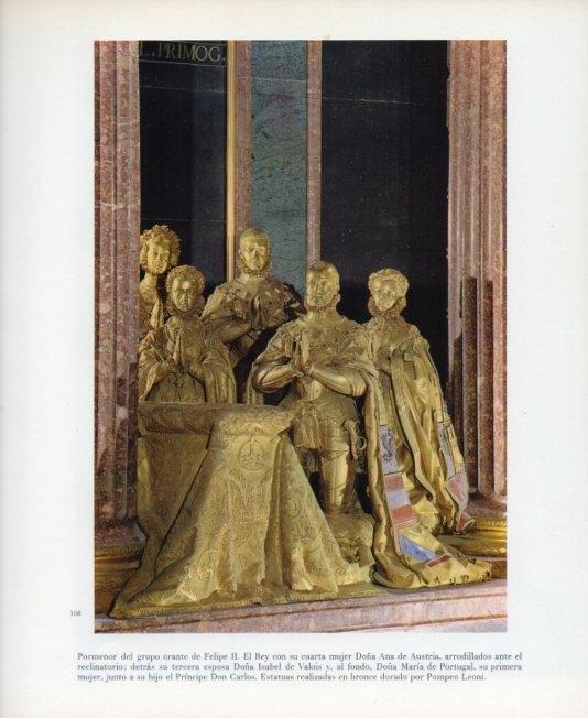 LAMINA V17620: Basilica del Escorial. Detalle del grupo orante de Felipe II