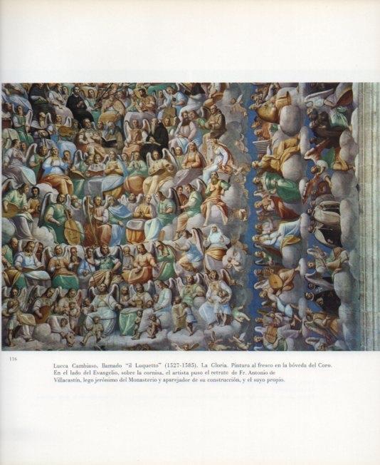 LAMINA V17624: Basilica del Escorial. Pintura en la boveda del coro por il Luquetto