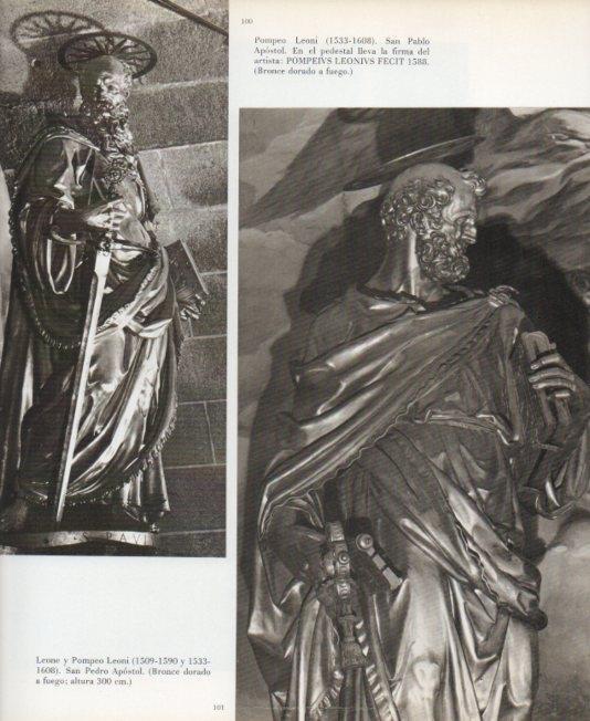 LAMINA V17616: Basilica del Escorial. Bronce dorado San Pedro Apostol