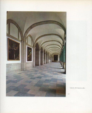 LAMINA V17640: Claustro del Monasterio del Escorial. Galeria del claustro alto
