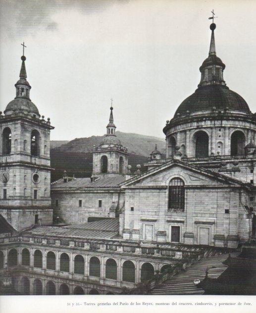 LAMINA V17593: Monasterio del Escorial. Torres gemelas del Palacio de los Reyes