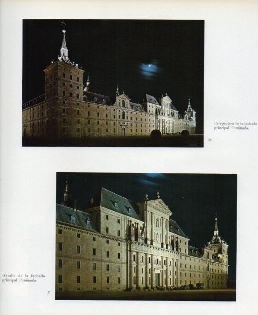 LAMINA V17594: Monasterio del Escorial. Fachada principal iluminada