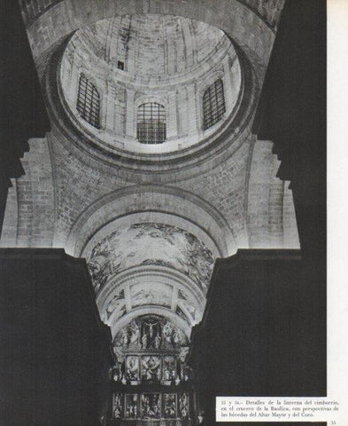 LAMINA V17601: Basilica del Escorial. Detalles de la linterna del cimborrio