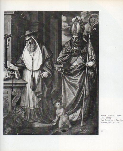LAMINA V17603: San Jeronimo y San Agustin por Alonso Sanchez Coello
