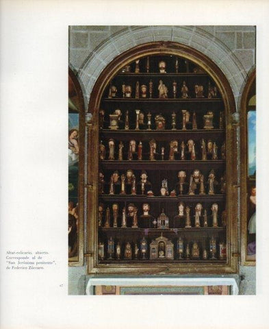 LAMINA V17606: Basilica del Escorial. Altar relicario de San Jeronimo penitente