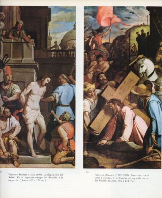 LAMINA V17612: Basilica del Escorial. La flagelacion del Señor retablo por Federico Zuccaro