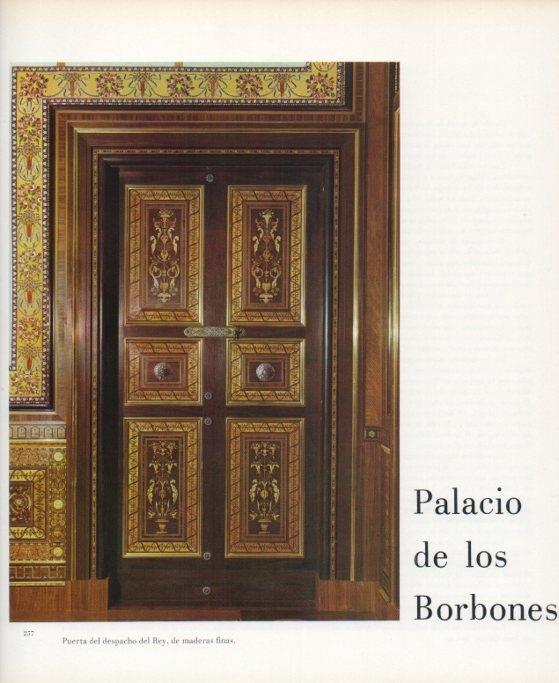 LAMINA V17685: Palacio de los Borbones del Monasterio del Escorial. Puerta del despacho del Rey