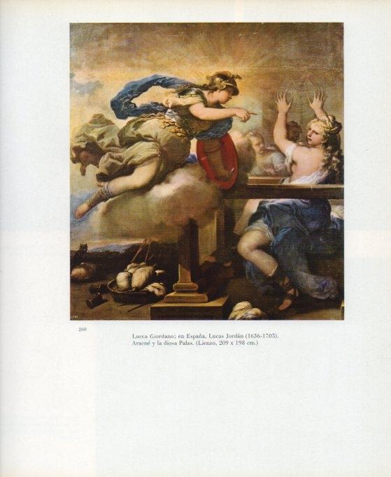 LAMINA V17687: Aracne y la diosa Palas por Luca Giordano