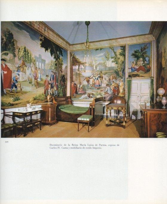 LAMINA V17702: Palacio de los Borbones del Monasterio del Escorial. Dormitorio de Maria Luisa de Parma