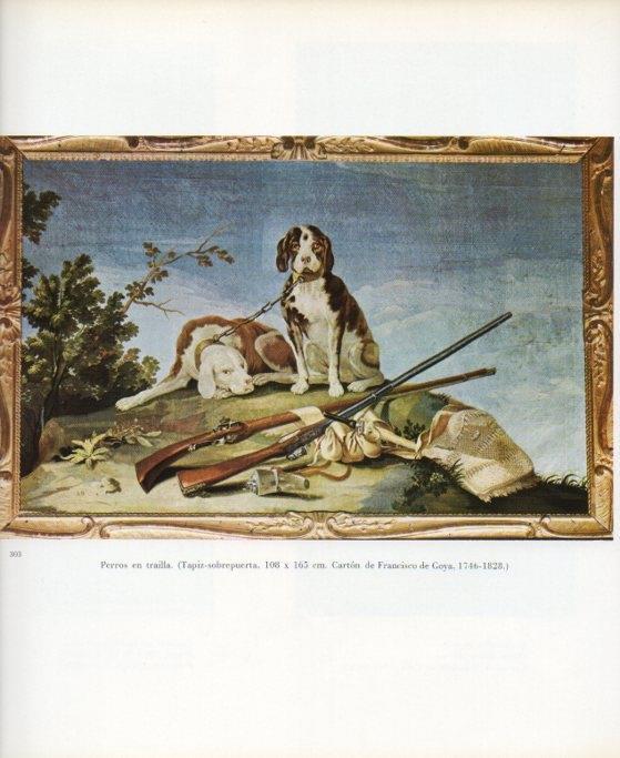 LAMINA V17700: El pescador de caña y Cazador atacando la escopeta por Goya