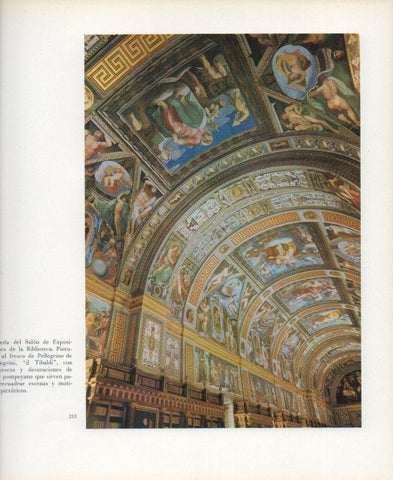 LAMINA V17664: Biblioteca del Monasterio del Escorial. Boveda del salon de exposiciones