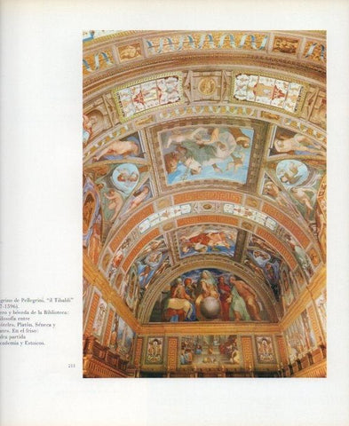 LAMINA V17665: Biblioteca del Monasterio del Escorial. Testero y boveda