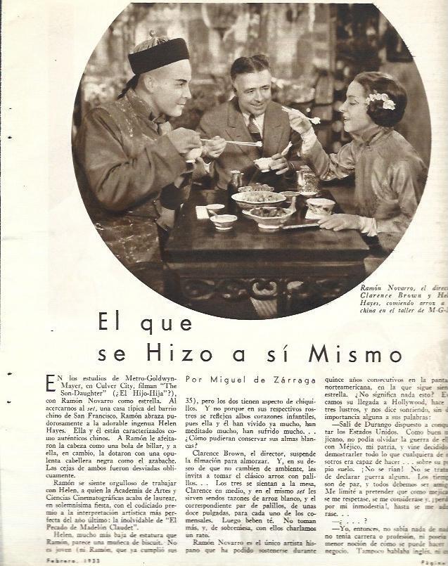 LAMINA 31891: Ramon Novarro, Clarence Brown y Helen Hayes