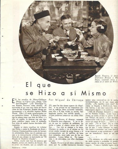LAMINA 31891: Ramon Novarro, Clarence Brown y Helen Hayes