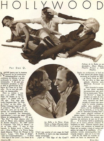 LAMINA 31892: Mary Mason, Phylis Fraser y Julie Haydon. Greta Garbo y Jimmy Durante