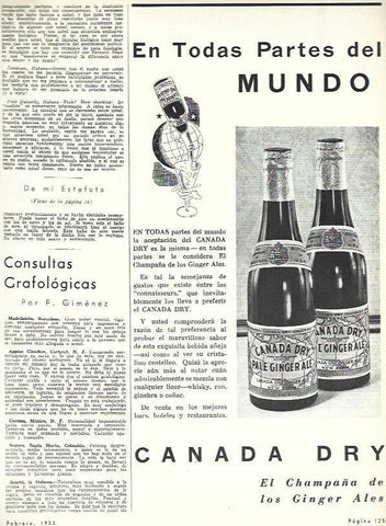 LAMINA 31905: Canada Dry, publicidad