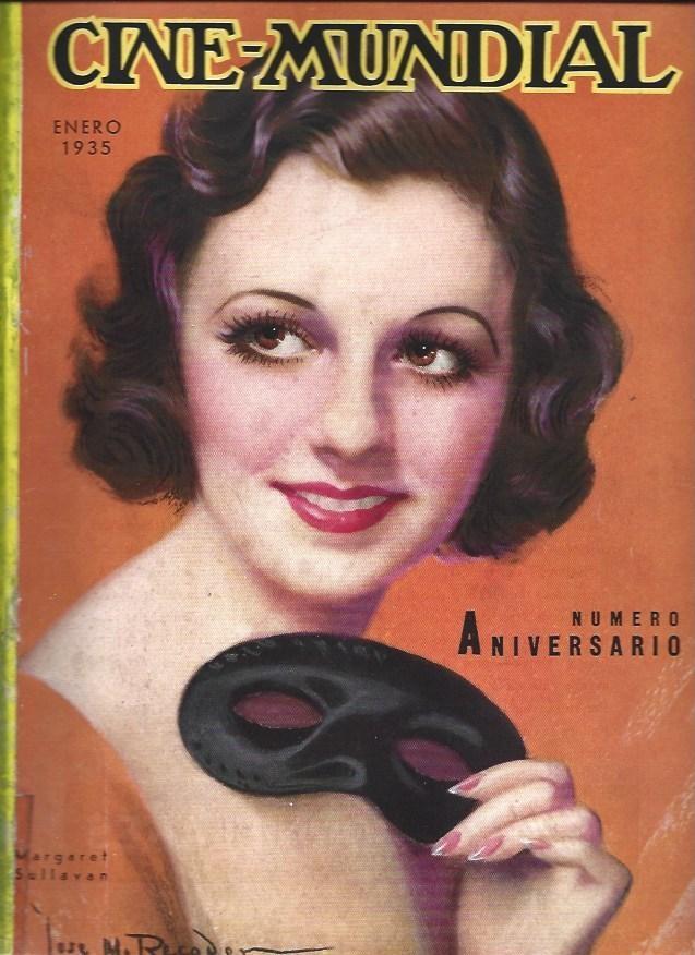 LAMINA 31909: Portada de Cine Mundial con Margaret Sullavan, enero de 1935