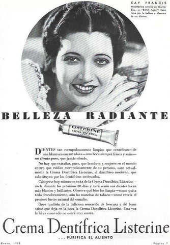 LAMINA 31912: Kay Francis en publicidad de Listerine