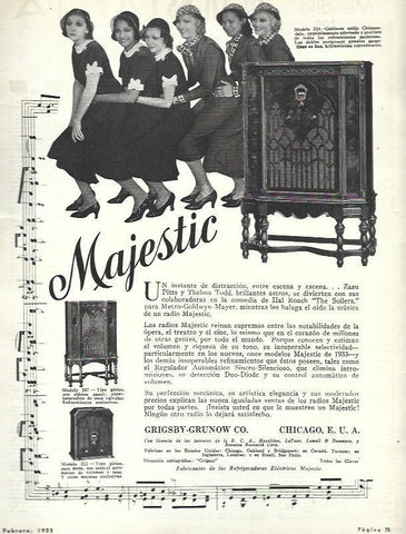 LAMINA 31881: Publicidad de Radios Majestic