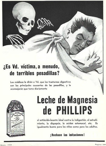 LAMINA 31851: Leche de magnesia Phillips, publicidad