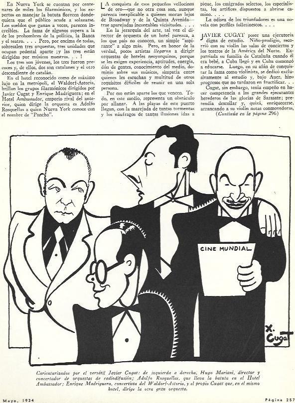 LAMINA 31856: Dibujo por Xavier Cugat