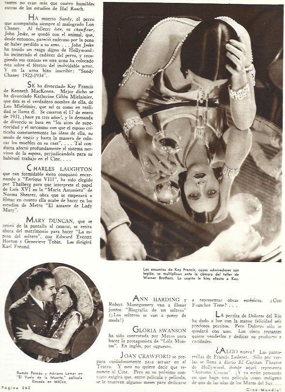LAMINA 31858: Kay Francis y Ramon Pereda y Adriana Lamar en El Vuelo de la Muerte