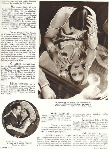 LAMINA 31858: Kay Francis y Ramon Pereda y Adriana Lamar en El Vuelo de la Muerte