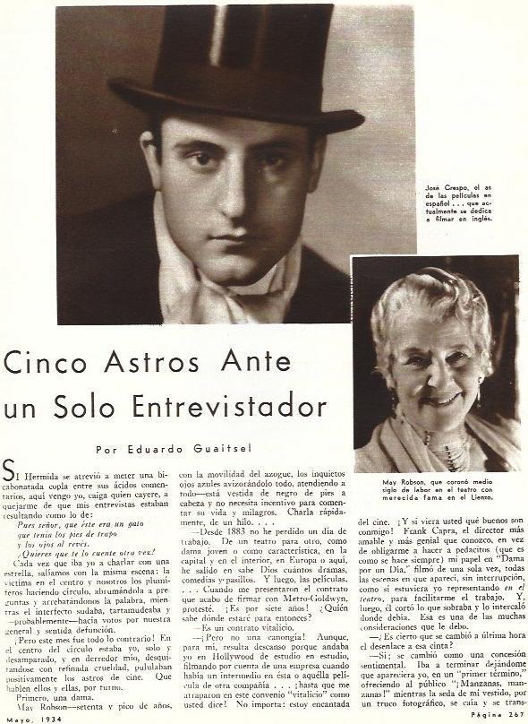 LAMINA 31861: Jose Crespo y May Robson