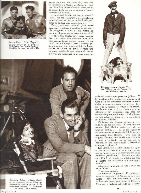 LAMINA 31866: Claudette Colbert y Clark Gable en el rodaje de It Happened One Night