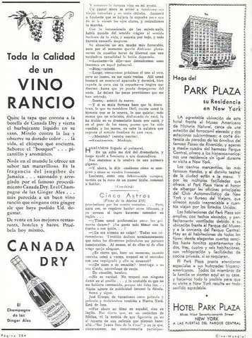 LAMINA 31869: Publicidad de Canada Dry y Hotel Park Plaza de Nueva York