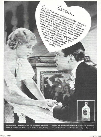 LAMINA 31870: Genevieve Tobin y Chester Morris en publicidad de Extasis