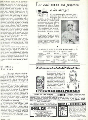 LAMINA 31875: Publicidad de Minute 3 y Crema Elisabeth Arden