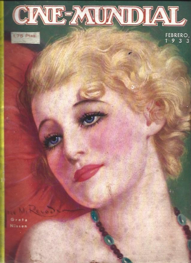 LAMINA 31878: Portada de Cine -Mundial con Greta Nissen, febrero de 1933