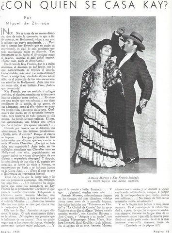 LAMINA 31916: Antonio Moreno y Kay Francis 