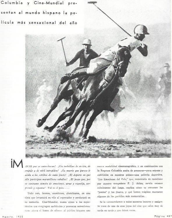 LAMINA 31956: Anuncio de la pelicula Las emociones del polo