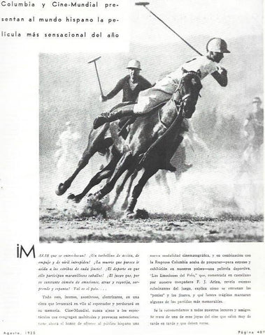 LAMINA 31956: Anuncio de la pelicula Las emociones del polo