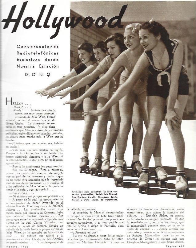 LAMINA 31959: Patinadoras de la Paramount Pictures