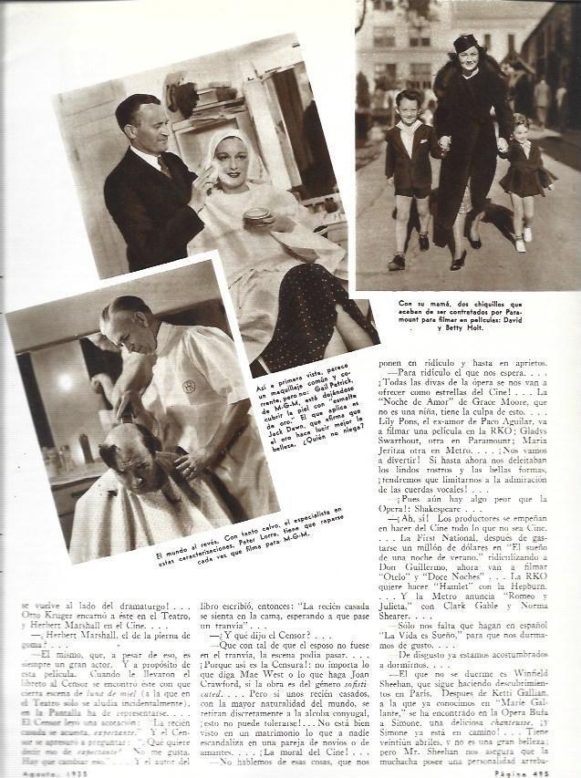 LAMINA 31960: Sets de Maquillaje de la Paramount