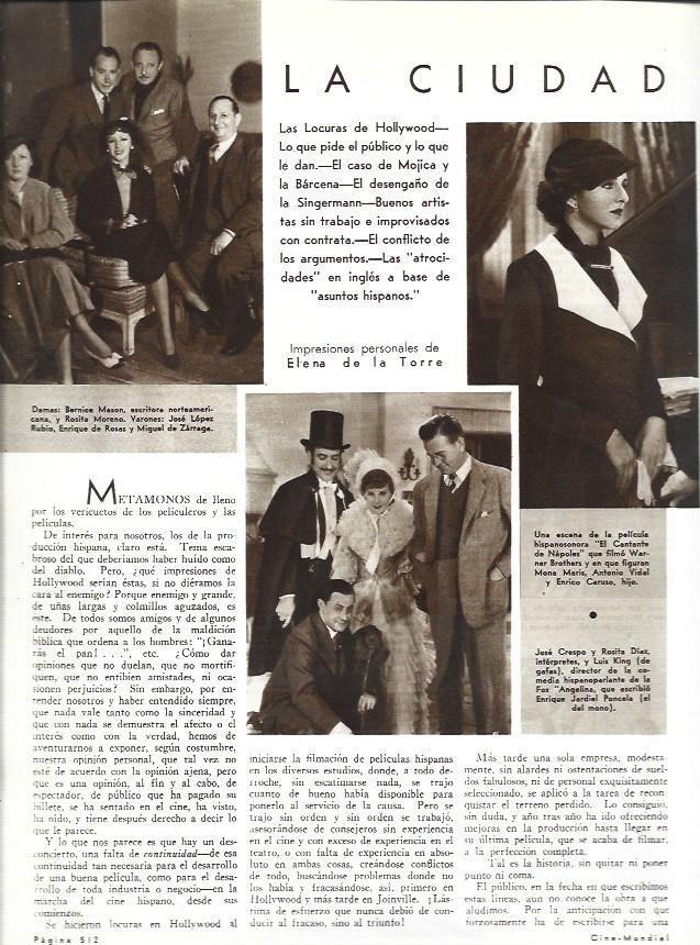 LAMINA 31968: Escena de El Cantante de Napoles